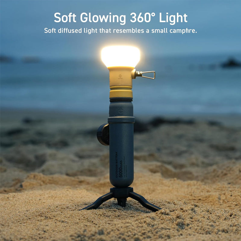 Rechargeable Camping Lantern with Power Bank | Portable Outdoor Light with Tripod Mount | Multi-Function LED Flashlight