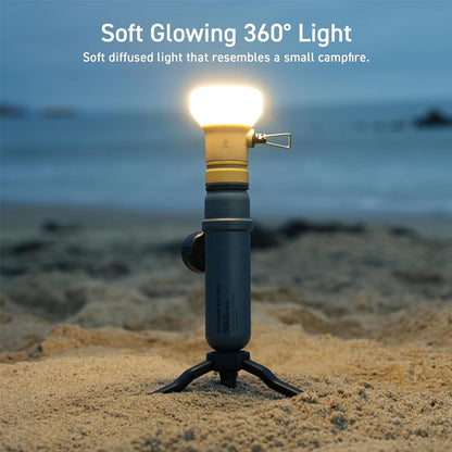 Rechargeable Camping Lantern with Power Bank | Portable Outdoor Light with Tripod Mount | Multi-Function LED Flashlight