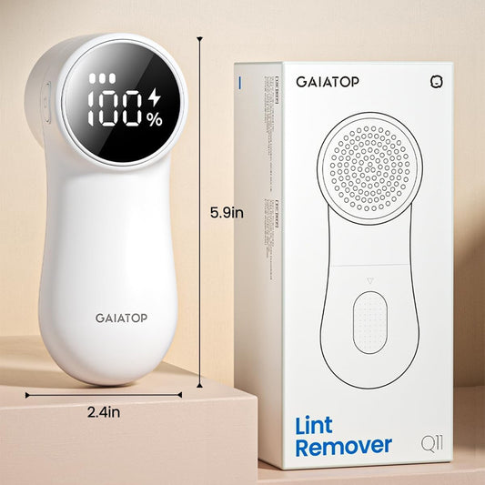 Rechargeable Fabric Shaver Lint Remover | 3-Speed Sweater Defuzzer | Digital Display & 6-Blade Design | Portable Clothing Pill Remover